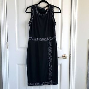Black and White Cheetah Print Michael Kors Dress
